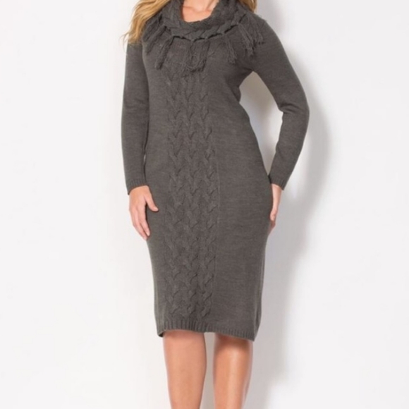 Dresses & Skirts - 1X Sweater Dress. Cowl Neck.
